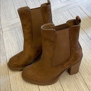 Brown Suede Ankle Boots Nine West